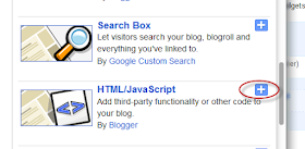 html / javascript, blogger gadget