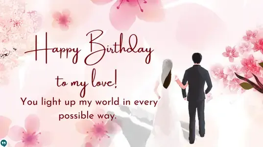 happy birthday to my love quotes images with married couple
