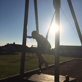 boy trying to climb