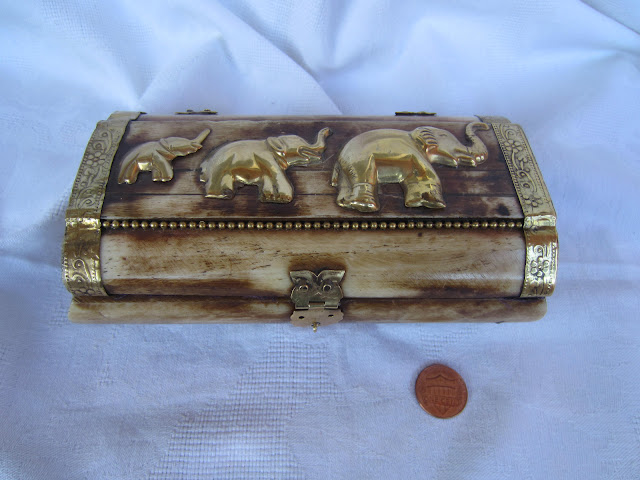 Indian Bone Jewelry Box 