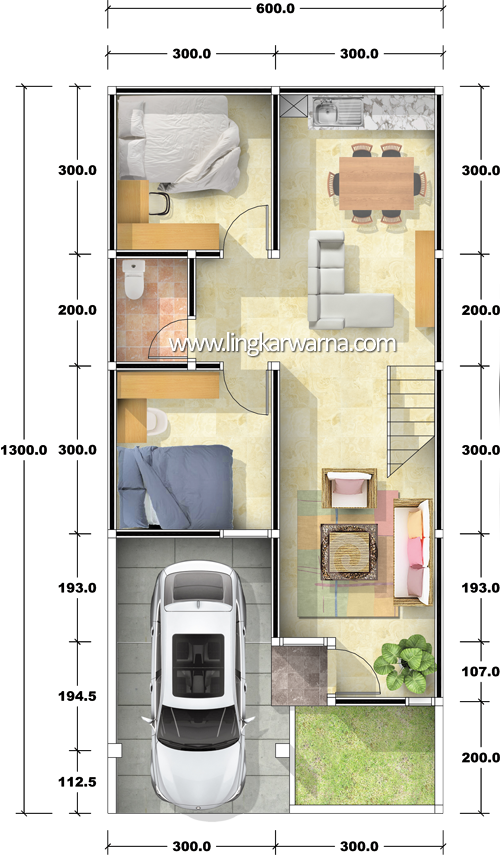  Desain  renovasi rumah mungil satu lantai  menjadi  dua  