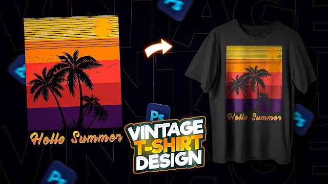 How to Create a Vintage T-Shirt Design in Photoshop || Vintage Design || Photoshop Tutorial
