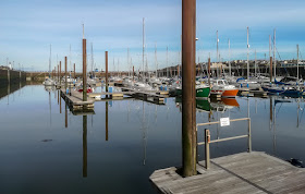 Photo of calm conditions at Maryport Marina on Monday morning