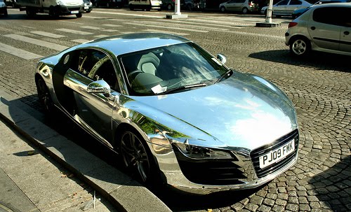  chrome Audi R8 sports car with pictures and video Love this