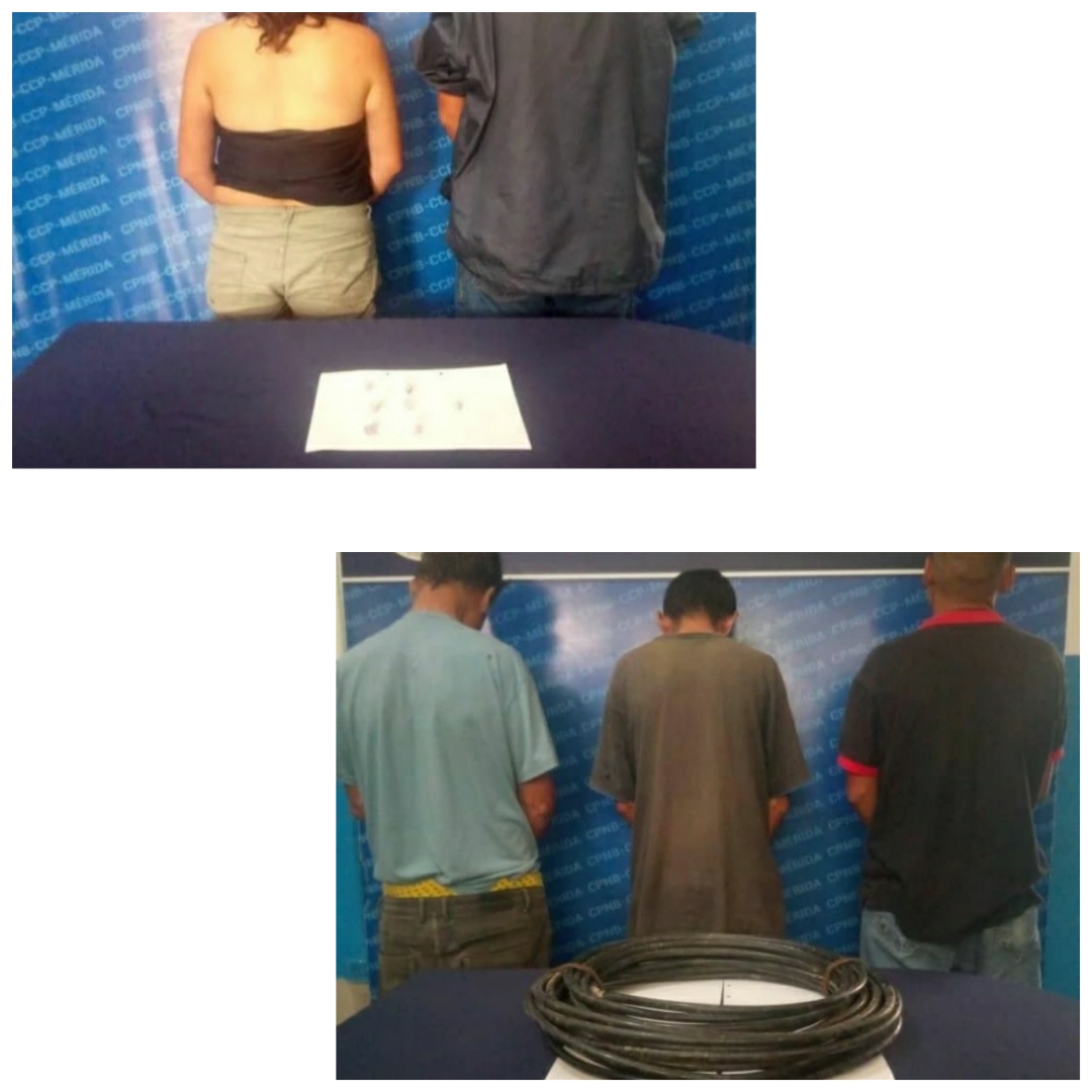 Capturadas cinco personas en Mérida por diferentes hechos delictivos