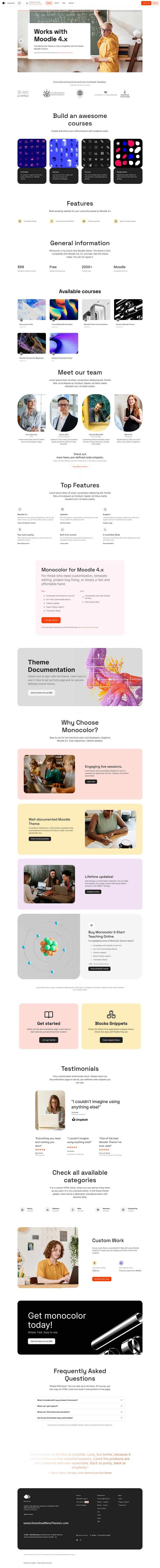 Monocolor - Premium Moodle Theme Review