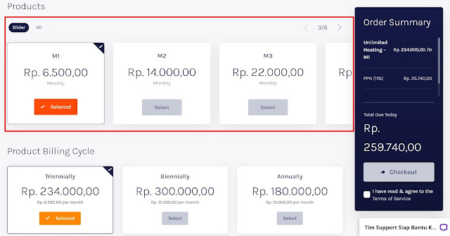 buat website bisnis, buat website umkm - pilih paket hosting