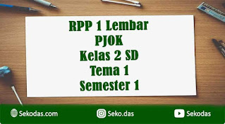 rpp 1 lembar pjok kelas 2 tema 1