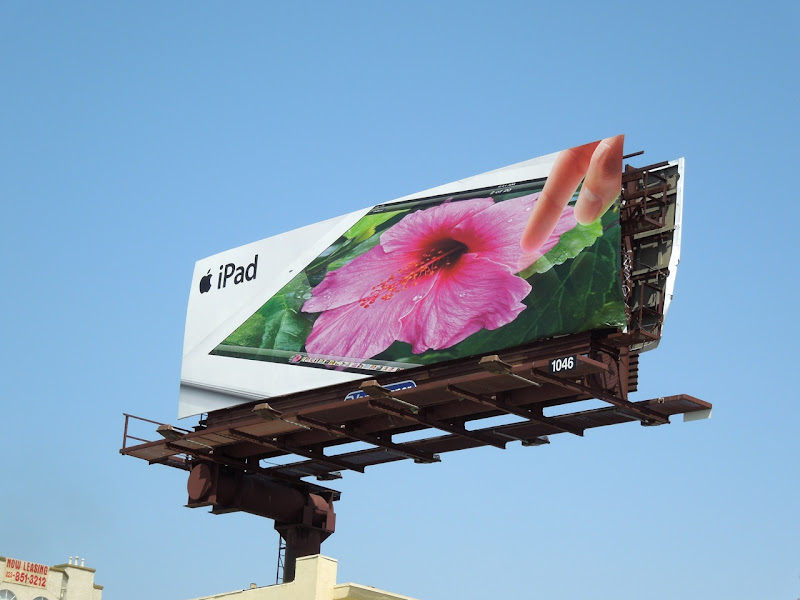 Apple iPad flower billboard