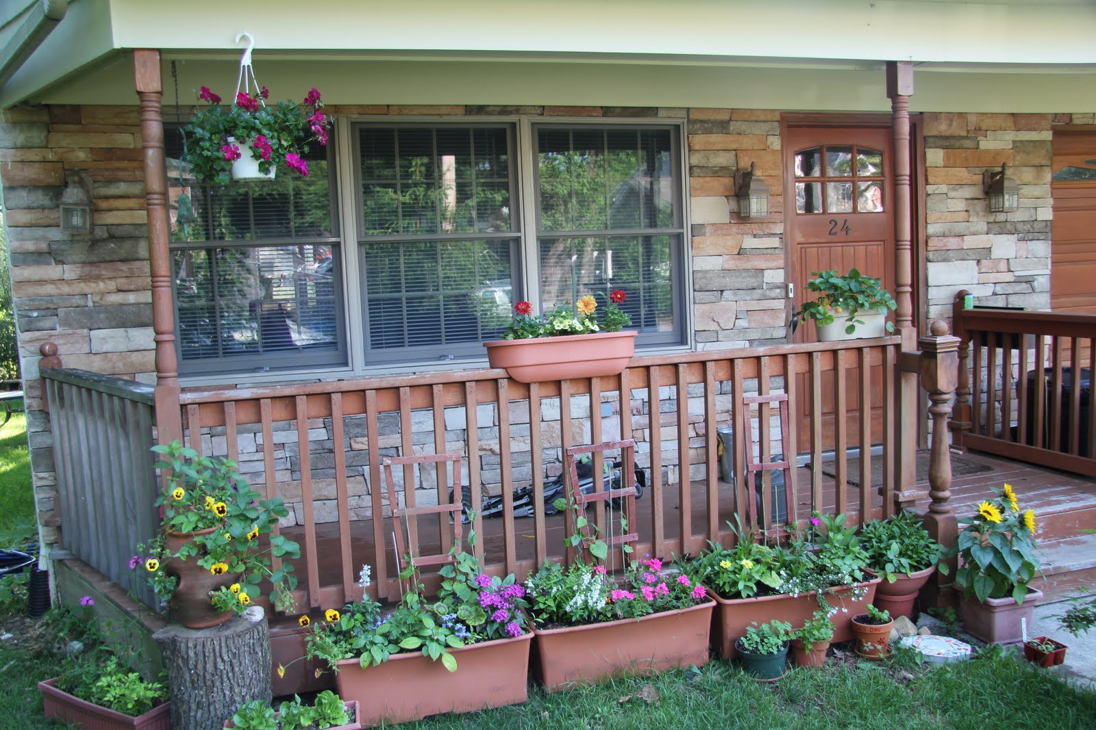 flower pot ideas for front porch