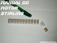 Manual do motor Stirling, barra com conector de fio de luz de 6mm