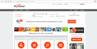 Cara Mengaktifkan Kartu MasterCard Payoneer