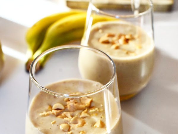 Milkshake à la banana et aux cacahuètes 