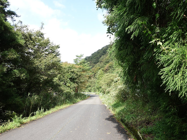 種原集落の下の道を種原バス停に向かいます