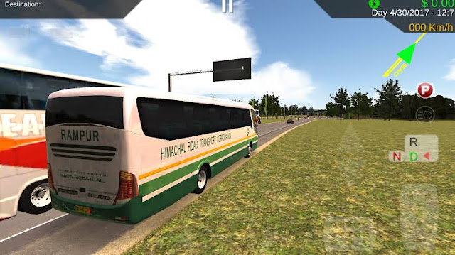 Drive a bus game in hrtc skin