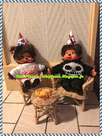 kiki monchhichi 2018 happy new year party fête chien pizza