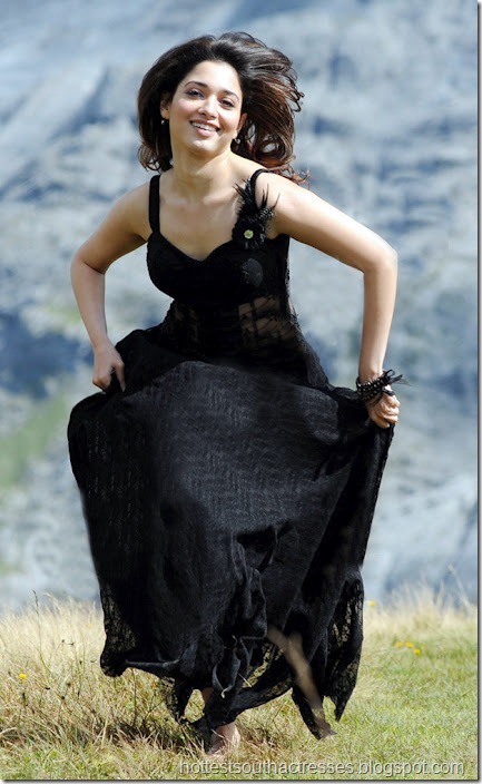 Tamanna Bhatia Hot Latest Pics in Black Dress 2