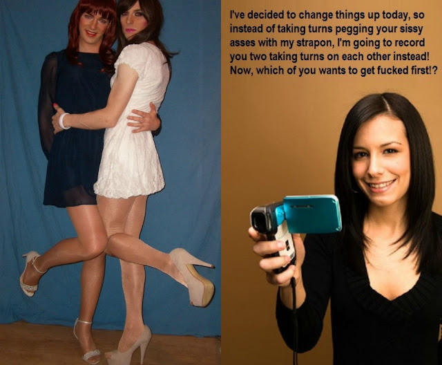 Taking turns Sissy TG Caption - Coerced Into Skirts - Crossdressing and Sissy Tales and Captioned images