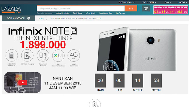 Infinix Note 2 Cocok Buat yang Aktif