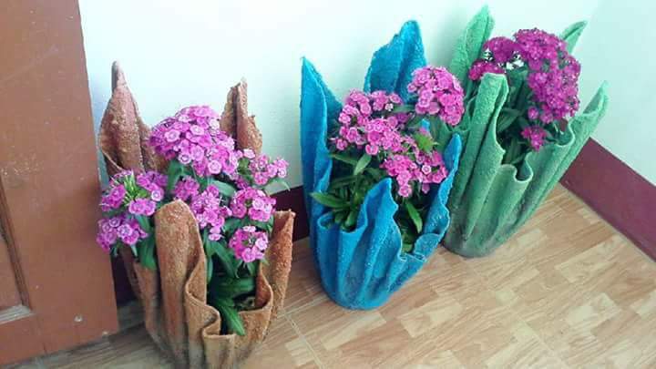 13+ Koleksi Kekinian Cara Membuat Pot Bunga Cantik Dari Handuk Bekas