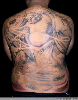 full back buddha free tattoo design