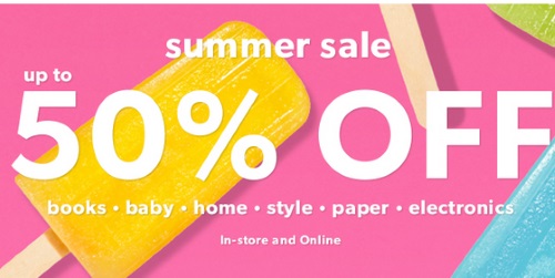 Chapters Indigo Summer Sale Up To 50% Off Books, Baby, Home, Style, Paper & Electronics