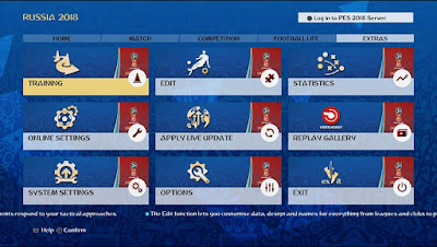 PES 2018 Theme World Cup 2018 Russia Graphic Menu by EgaOi