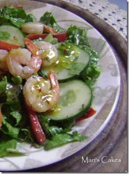 Esalada de Camarones,o  langostino