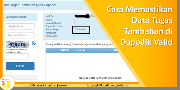 Cara Memastikan Data Tugas Tambahan di Dapodik Valid