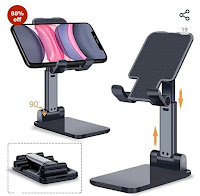 Tabletop Smart Foldable Mobile Stand + Piramid Stand Free (Multicolour) @ 99₹