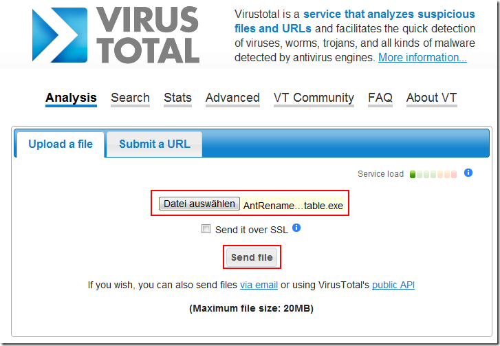 online datei virenscanner