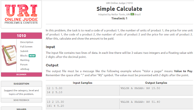 URI 1010  Simple Calculate Solution in C++