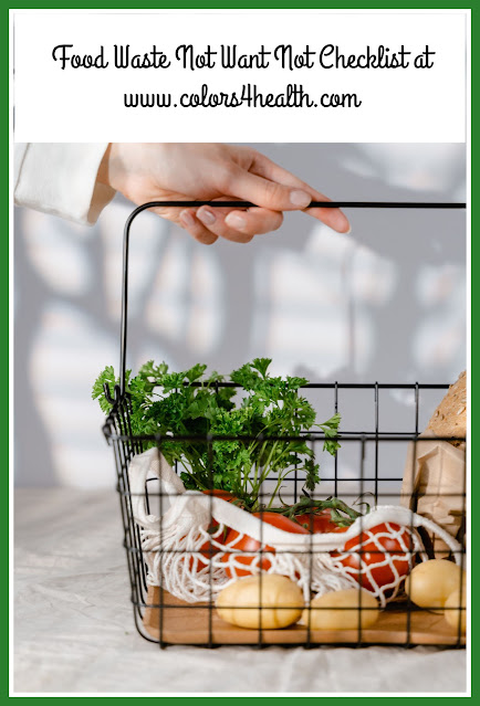 Shopping basket with unwrapped pieces of produce