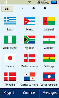 Samsung GT-C6712 Country Flags Theme Free Download Menu