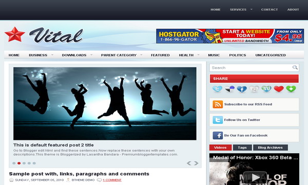 Vital Blogger Template
