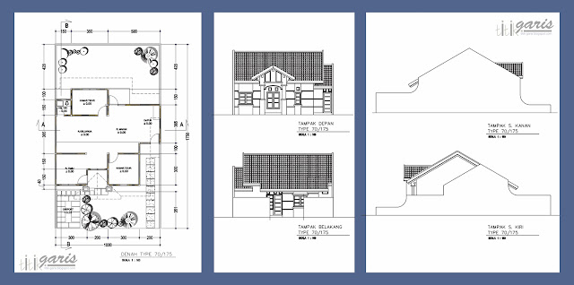 Cantik Desain Rumah Tipe 70