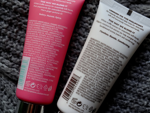 Molton Brown Pink Pepperpod, Coco & Sandalwood Replenishing Hand Creams Ingredients