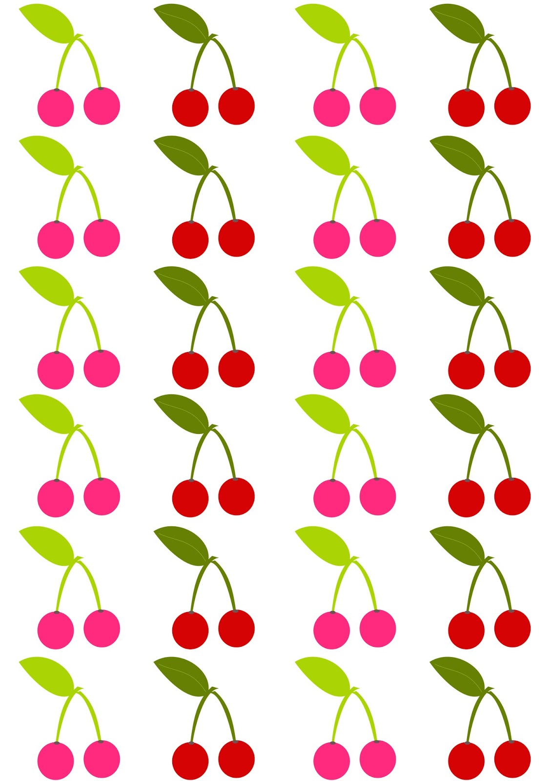 Free digital cherry fruit scrapbooking paper ...