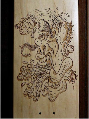 Laser wood engraving