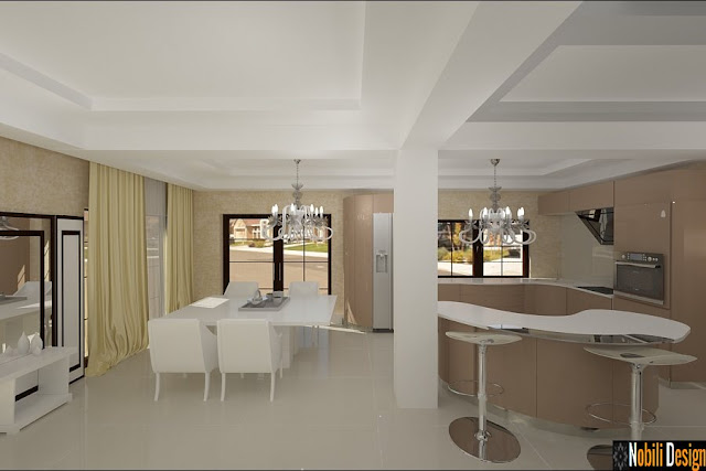 Design interior living modern open space - Amenajari interioare case in Constanta