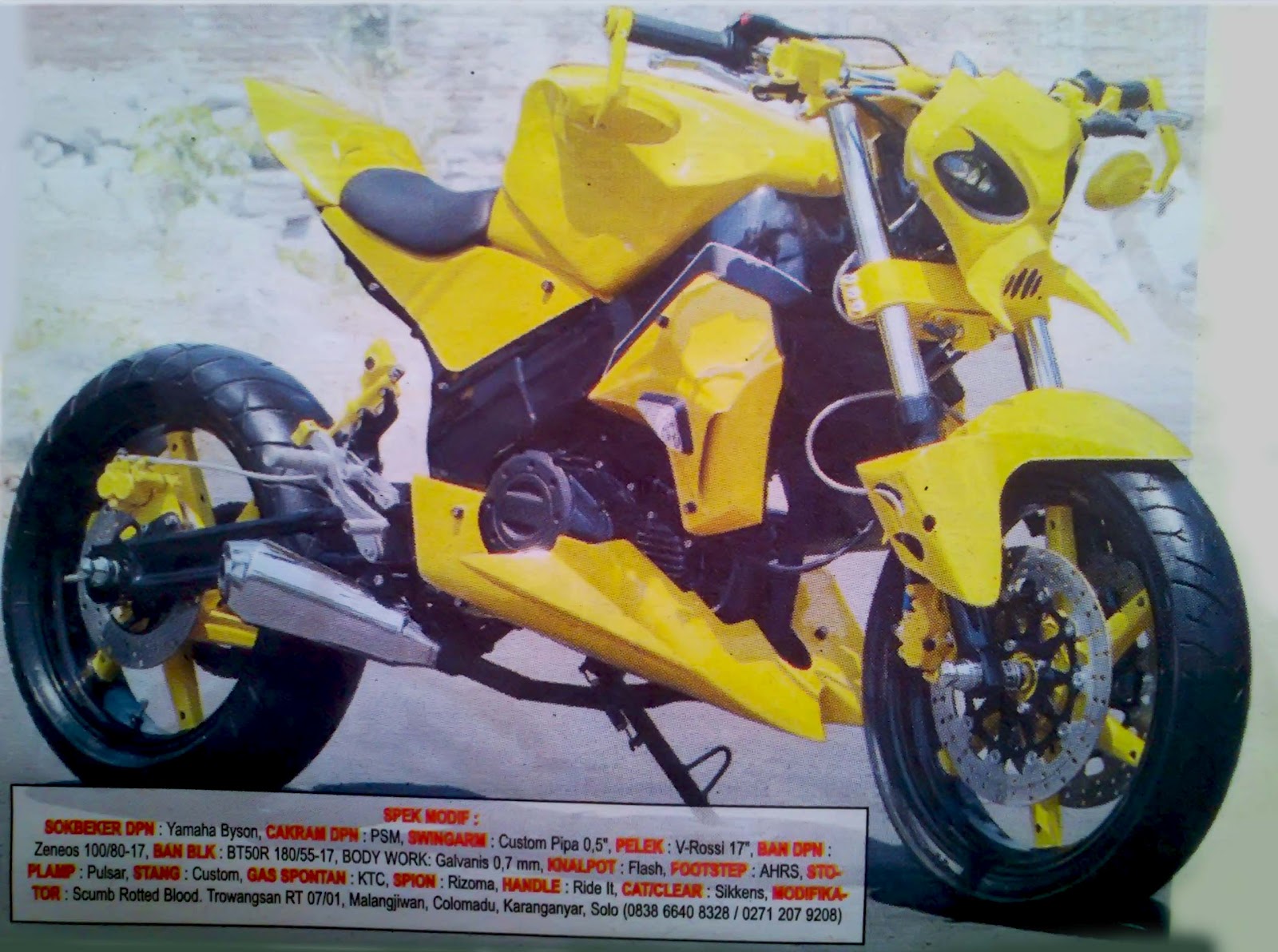 Modifikasi Minerva R 150 VX Streetfighter 2012