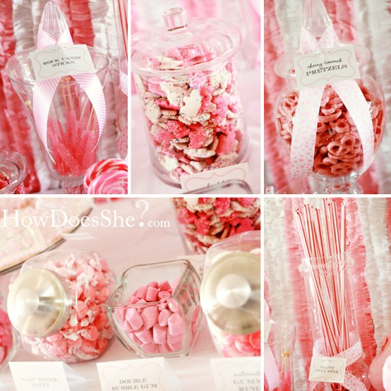 candy buffet table. Candy Buffet amp; favor bags