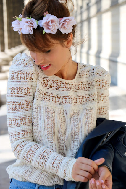 blouse dentelle blanche 