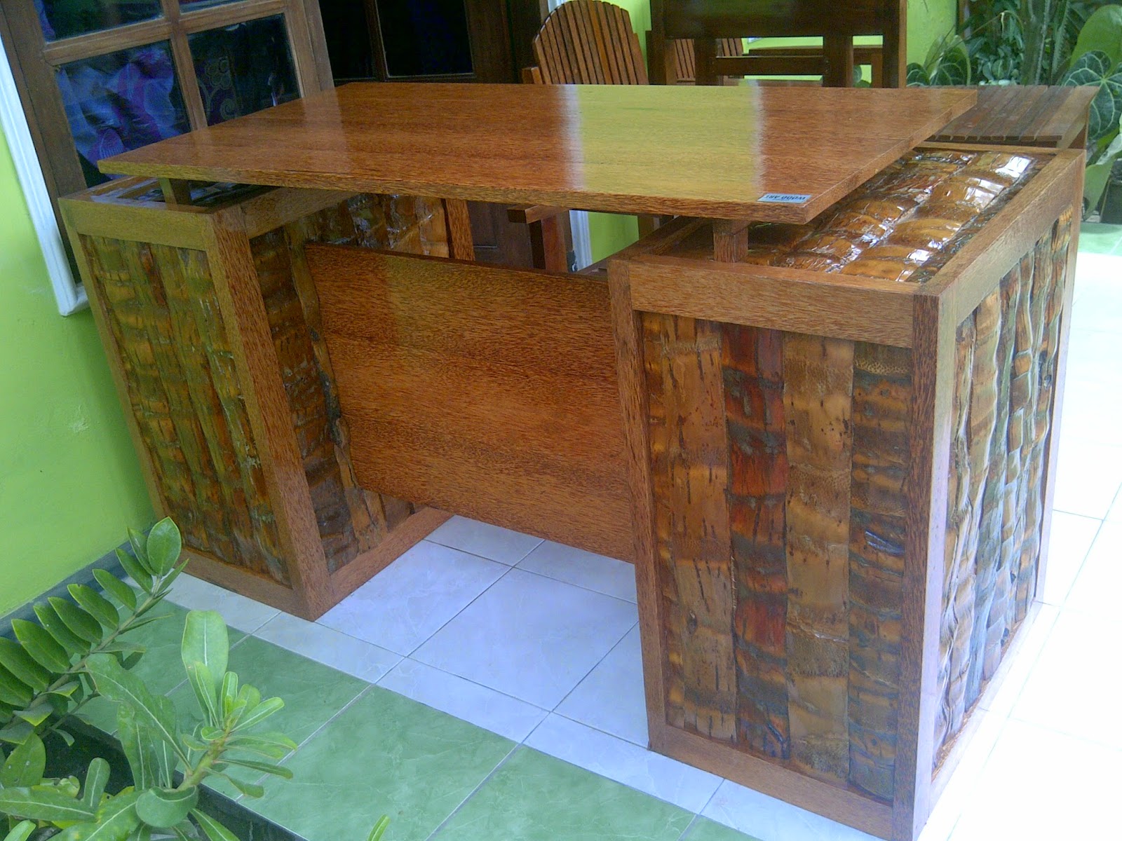  meja  kerja etnik Glugu  Wood Art