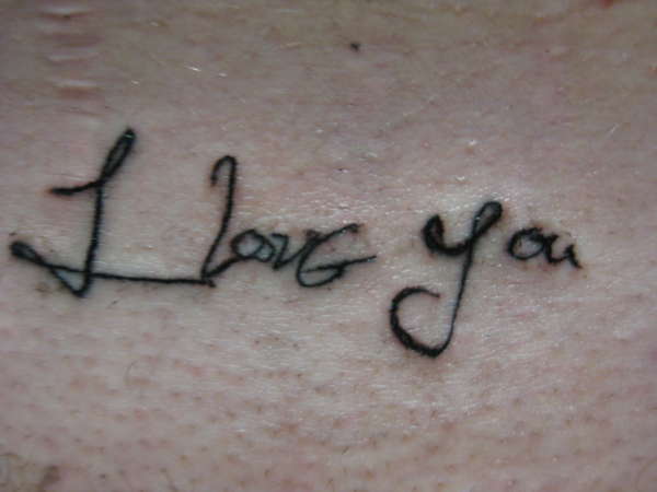 i love you tattoo. i love