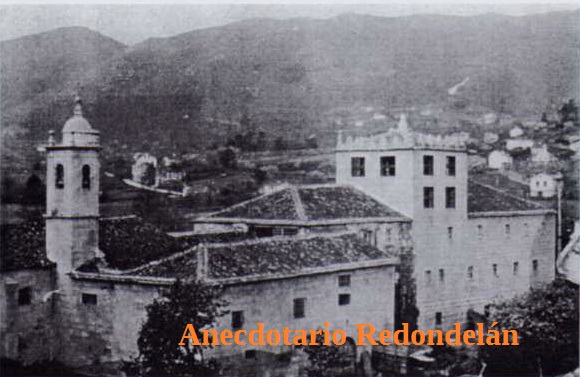 Igrexa e convento de Vilavella antes da reconstrución deste último.
