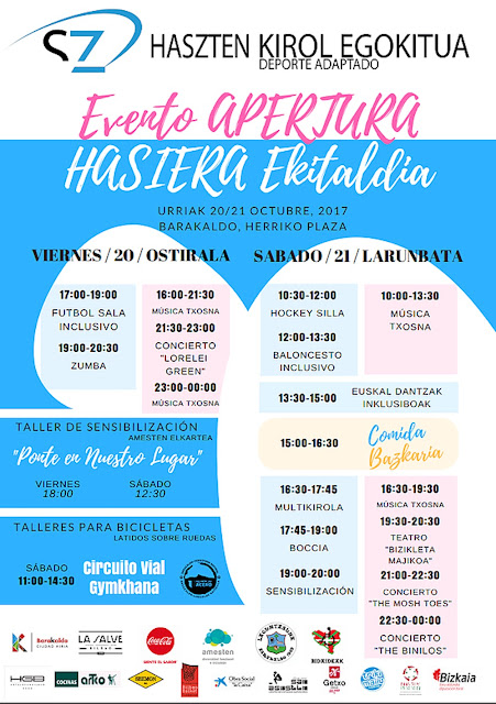 Cartel de las actividades de Haszten en Herriko Plaza