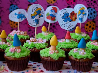 Cupcakes Los Pitufos para Fiestas Infantiles