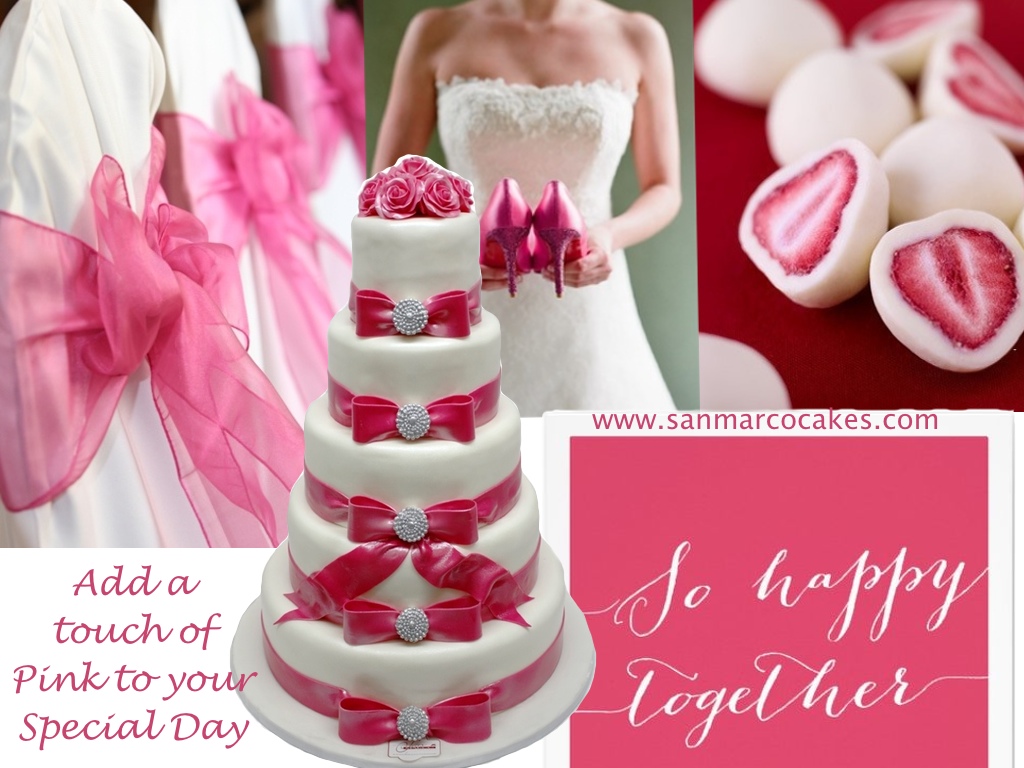 hot pink wedding cake pink+wedding+san+marco+cakes+wedding+cakes+montreal+gateaux+mariage 