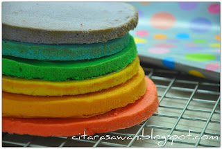 Rainbow Cake ~ Resepi Terbaik